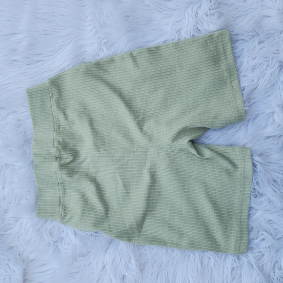 Pale Aqua Rib Shorts NWT - Picture 2 of 3